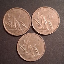 Belgium 20 Francs Bronze Coins Lot 1980, 1981 Circulated BN Color