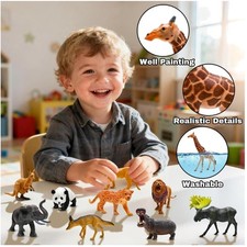 Jungle Animals Figures Set, Realistic Safari Animal Toys