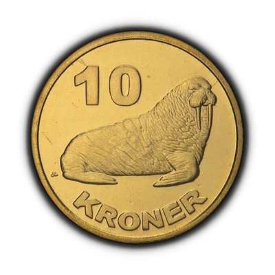 GREENLAND. 2010, 10 Kroner - Walrus, Kalaallit Nunaat Polar Bear RARE 2