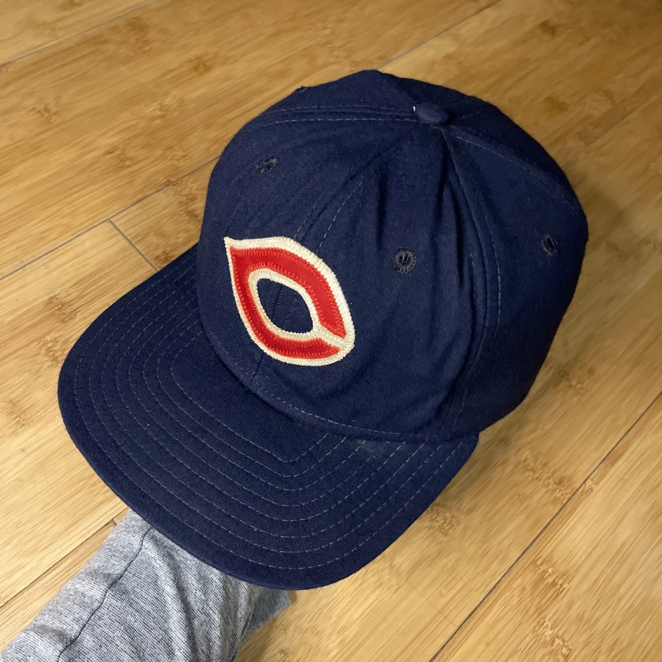 Sombrero de lana 7 1/8 vintage raro New Era años 80 EE. UU. Cincinnati Tigers ligas negras Foto 2 de 4