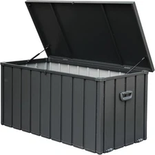 150 Gallon Outdoor Storage Waterproof, Large Patio Storage Bin for Outside