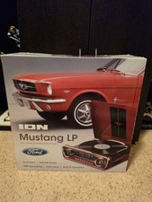 ION Mustang LP 4-in-1 Vinyl Record Player Turntable - Red Complete W/Box Tested