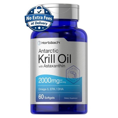 Aceite de Krill Antártico 2000mg 60 Softgels con Astaxantina | Omega-3, EPA, DHA