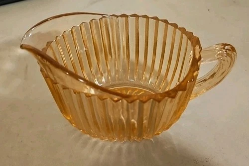 Vintage Anchor Hocking Queen Mary Pink Glass Creamer