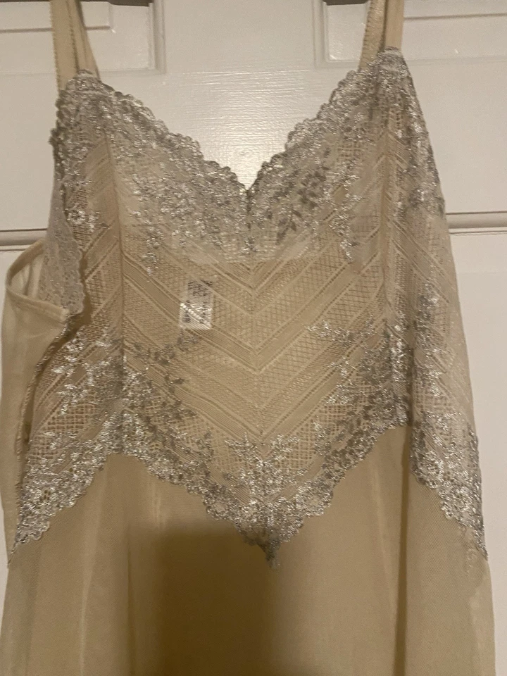 Wacoal Lace And mesh Chemise  Slip Beige XL - Image 2 of 4