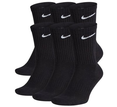 Nike Everyday Cotton Cushioned Crew Socken 6er-Pack Sport Socks Tennis Lang 
