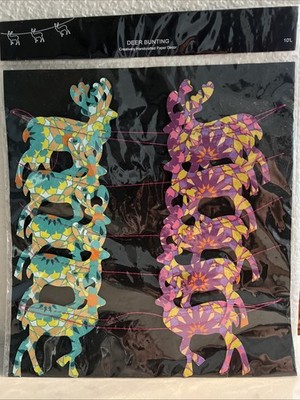 NEW Deer Bunting Banner Garland Colorful Decor 10' Party Home Gift Birthday