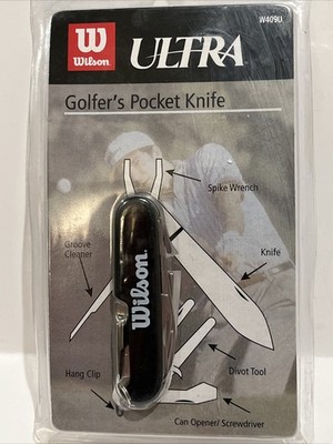 WILSON ULTRA GOLFER'S POCKET Knife Utility Multi Tool Black Accessory Gift  NIB