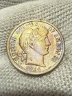 AU++ 1914-P Barber Silver Dime AU+ Toned U.S. Type 10c Coin