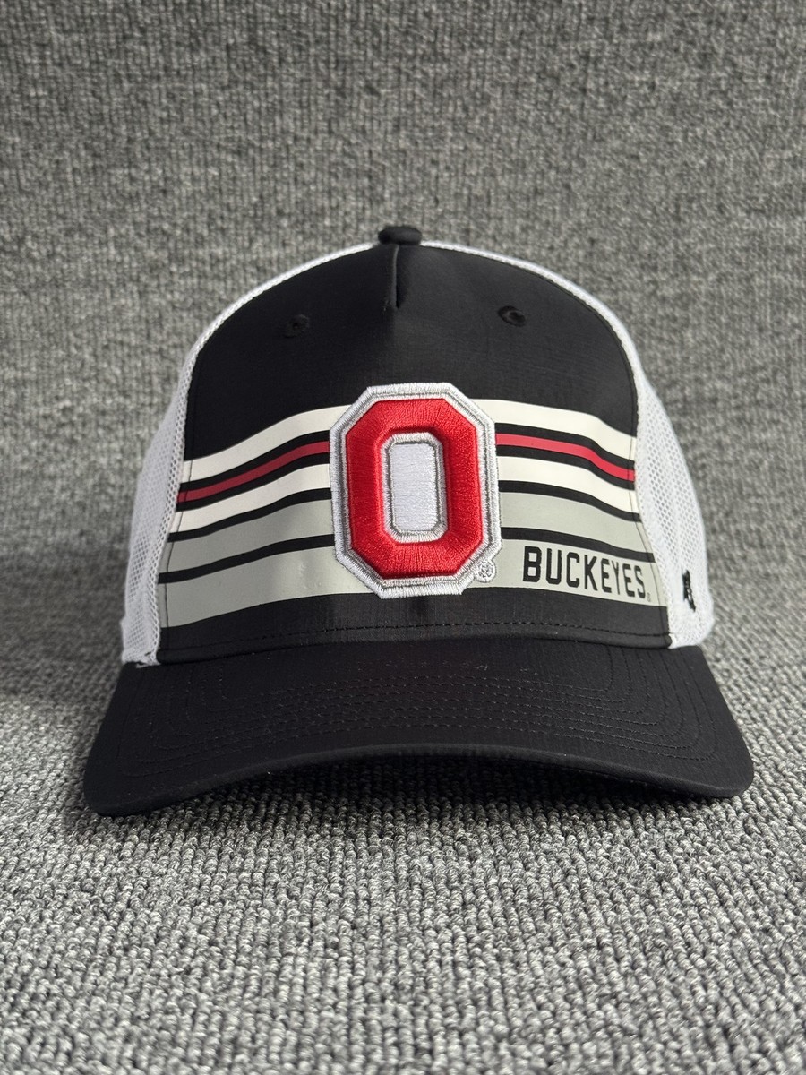 '47 Brand Ohio State Buckeyes Trucker Hat Snapback Black White One Size NCAA