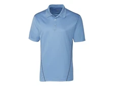 CLIQUE BY CUTTER & BUCK Ice Sport LT Blue Performance S/S Polo Shirt SZ: 4XL 4X