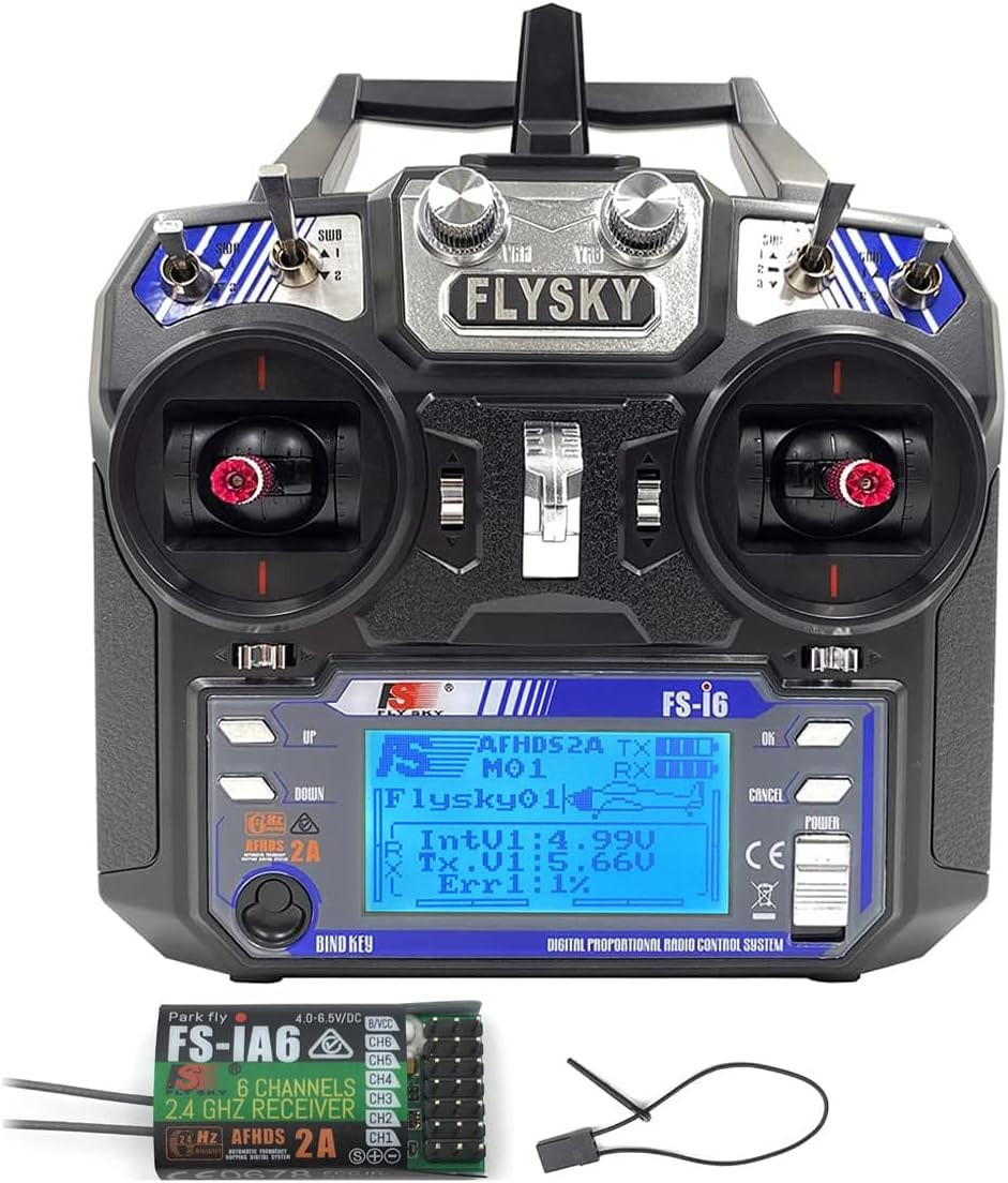 FLYSKY FS-i6 6CH 2.4GHz RC Transmitter w/ FS-iA6 Receiver Mo