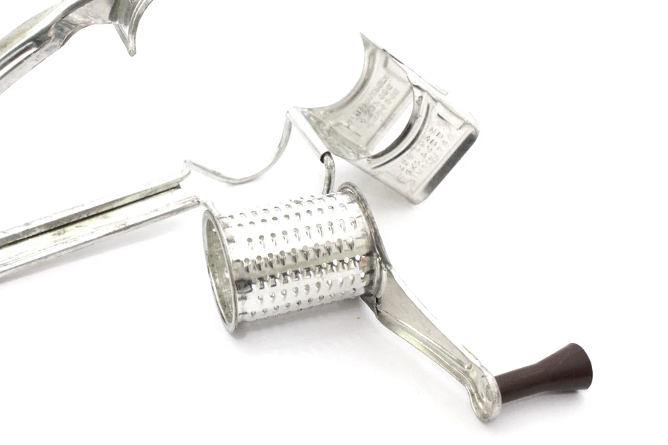 UN RALLADOR GIRATORIO MOULI PRODUCT 8" HECHO EN FRANCIA PATENTE EE. UU. VINTAGE Foto 3 de 4