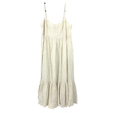 American Eagle Outfitters Tiered Midi Dress Womens Size XL Natural Beige Cream