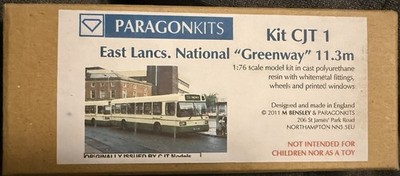 Rare Paragon Kits East Lancs. National  Greenway  11.3M resin model bus kit.