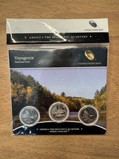 2018 US Mint America the Beautiful Quarters - Voyageurs MINN -3 Coin Set OGP COA