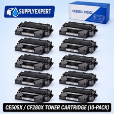 CE505X 05X Black Toner Cartridges for HP LaserJet P2055d P2055dn 10 Pack