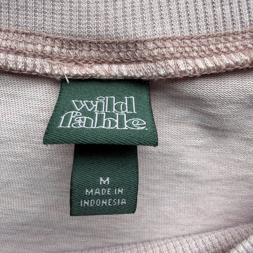 Lot Of 2 Women’s Wild Fable Long Sleeve Tops Crew Neck Pocket Tee Shirts Size M - Image 4 of 4