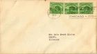 Dr Jim Stamps 1c Fort Dearborn Strip of 3 First Day Cover Century of Progress