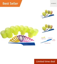Hair Rollers Curlers Rollers With 2 Duckbill Sectioning Clips Comb Used for H...