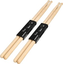 2/4/6/12 Pairs Drum Sticks 5A Drumsticks Maple Oval Wood Tip Jazz Drum Music