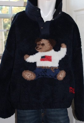 NEW Polo Ralph Lauren Polo Bear Sweater High-Pile Fleece Mock Neck