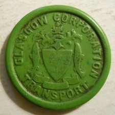 Glasgow Corporation Transport (Scotland) 1/2 pence transit token - 420CF