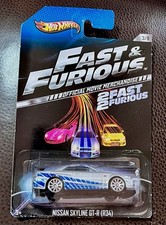 🏁 Hot Wheels Fast & Furious Silver Nissan Skyline GT-R (R34) 1/64 🏁
