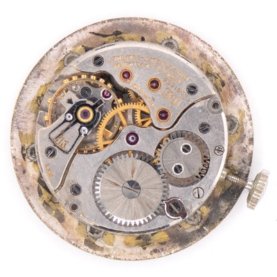 Vintage Longines Caliber 22L 17-Jewel Wristwatch Movement, Diamond Dial
