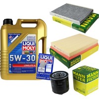 Mann Inspektionspaket 5L Liqui Moly Longlife 5W-30 FüR VW Golf IV 1.6 16V Bora