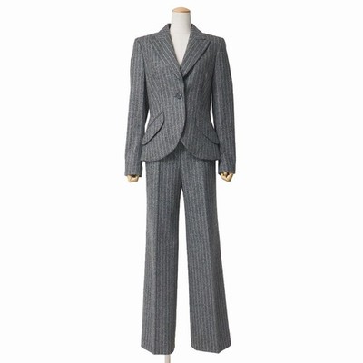 ESCADA pants suit Size Jacket 36/Pants 34 Stripe setup Branded clothing seco...