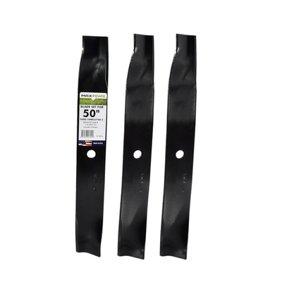 Maxpower 561381B 3 High Lift Blade Set For 50 Cut Toro Time Cutter Z Mowers