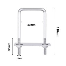 M6 M8 M10 U Bolts Square Stainless Steel U Bolt Fastener with Nuts Frame Plate