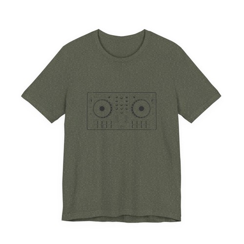 POP Culture Classics Series DJ Turntables Unisex Jersey Short Sleeve T-Shirt - Picture 14 of 55