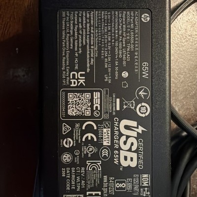 Lot Of 20 HP Laptop Charger AC Power Adapter L65505-003 L67440-001 USB-C 65W
