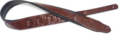 Stagg SPFL 40 BRW Padded Leather Style Guitar Strap, Brown