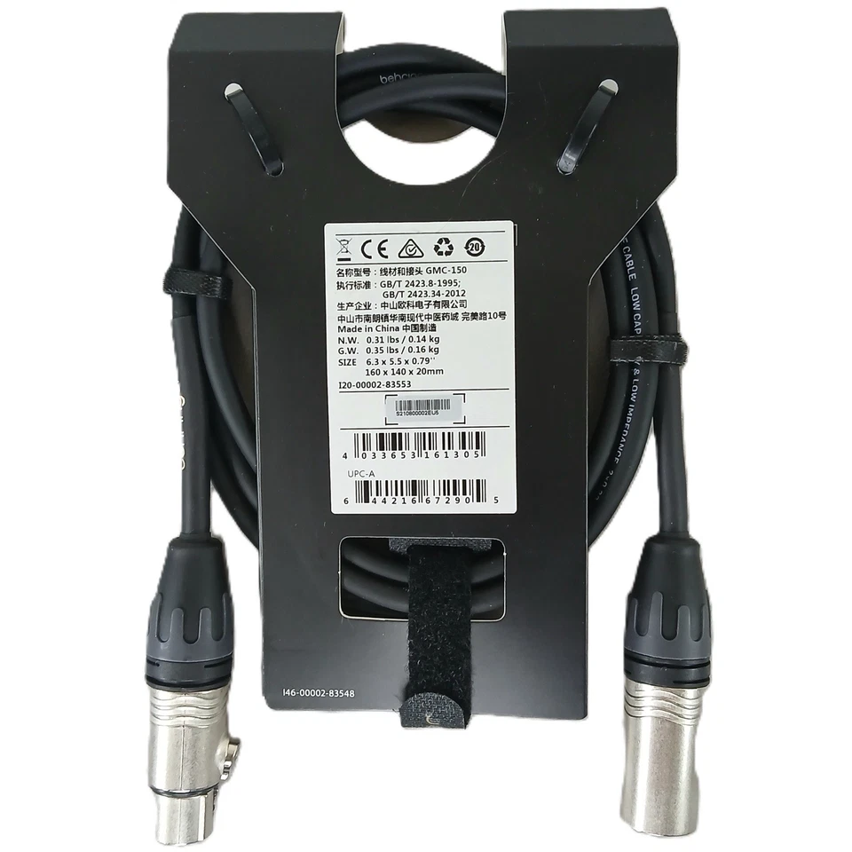 Cable de micrófono GMC-150 Gold Performance de 1,5 m (5 pies) con conectores XLR Foto 2 de 2