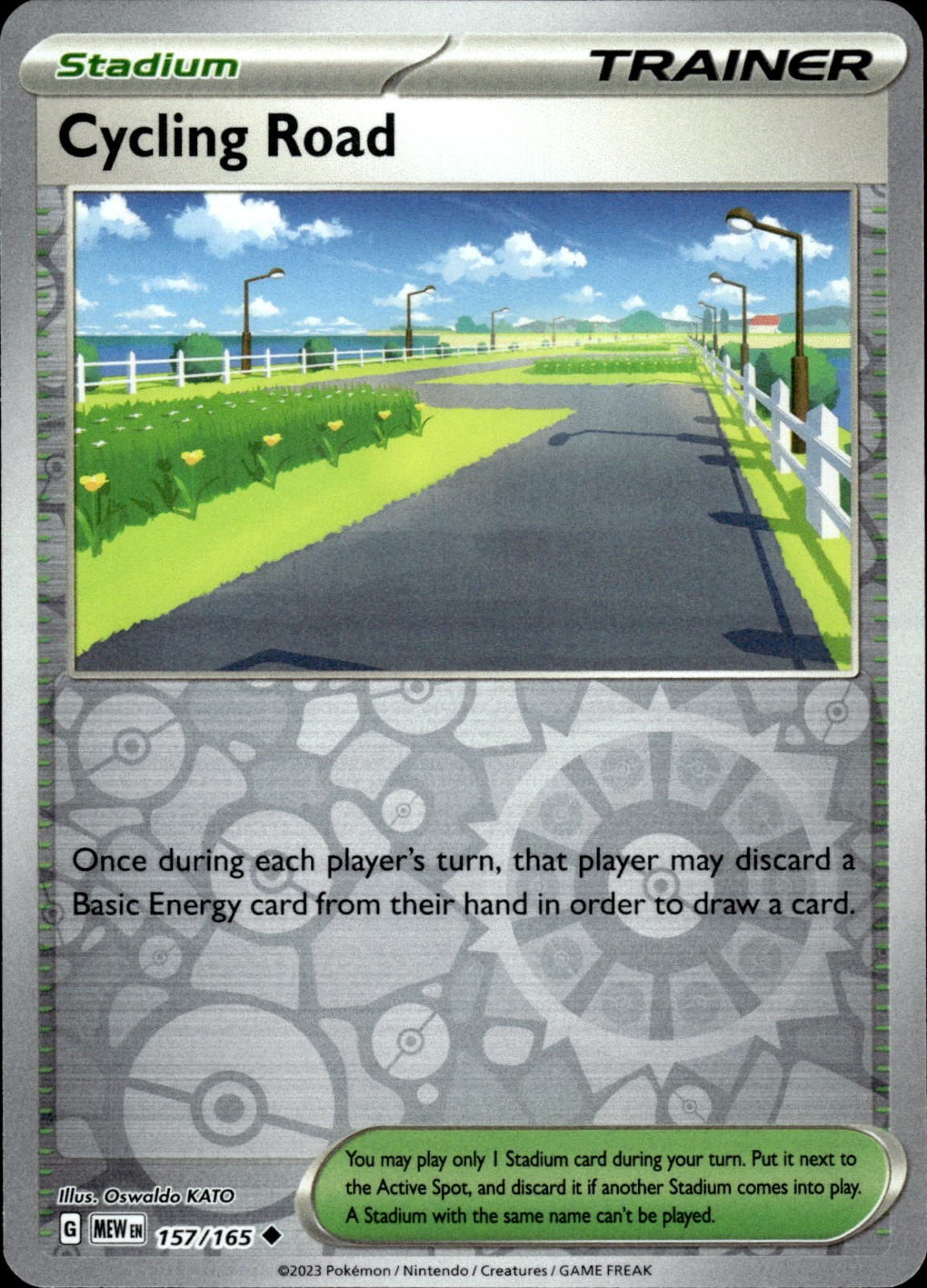 Cycling Road 157/165 Pokemon 151 Reverse Holo Uncommon Near Mint