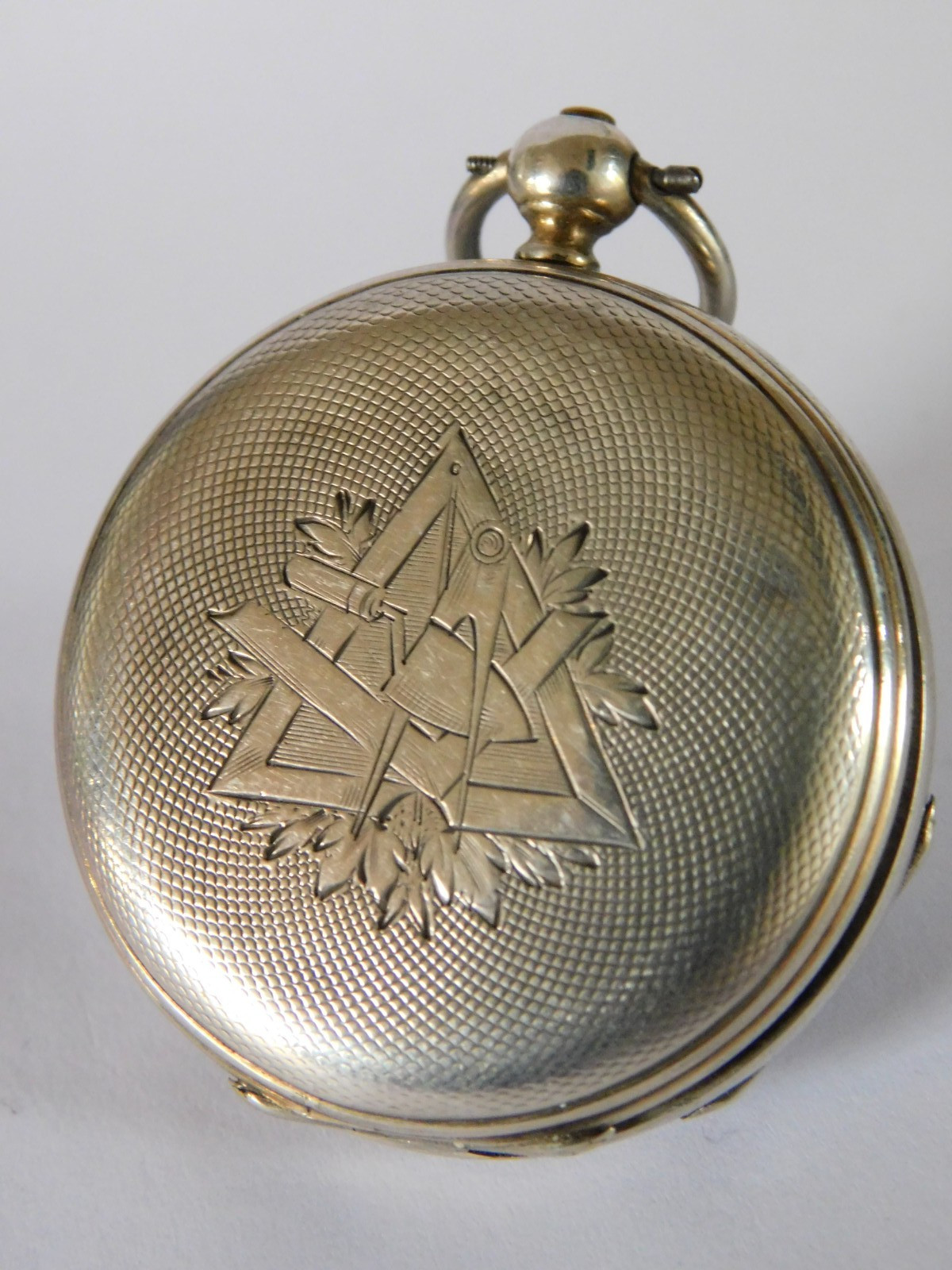 MASONIC / FREEMASONRY ANTIQUE SOLID SILVER CYLIND… - image 1