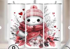 Valentine Ghost Tumbler Wrap, Love Sublimation Tumbler