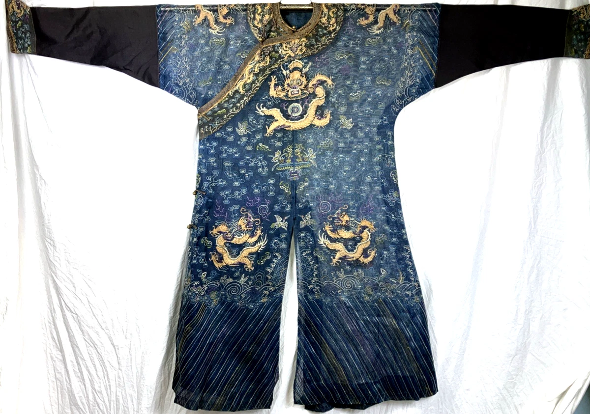 Silk & Fabric Blue 1850-1899 Asian Antiques for sale | eBay