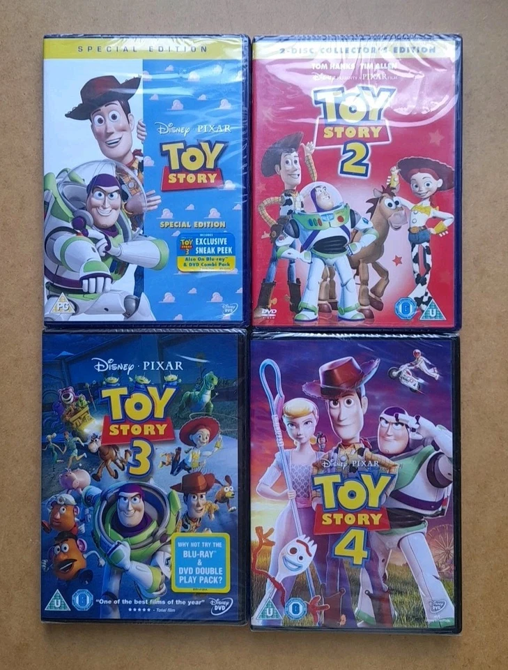 Toy Story 1, 2, 3 & 4 DVD - Disney Pixar Animated Adventure - 4 Film Set - New - Image 2 of 4