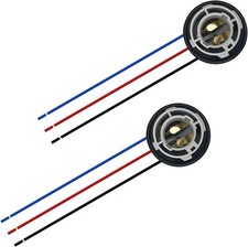 2PCS 1157 Bulb Socket 2357 Brake Light Turn Signal Light Socket Holder Rear Tail