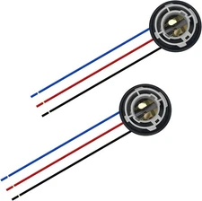 2PCS 1157 Bulb Socket 2357 Brake Light Turn Signal Light Socket Holder Rear Tail