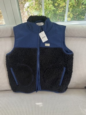 New J.CREW Crewcuts $89.50 Kids' colorblock Sherpa Vest, Sz L 10-12    