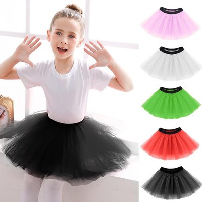 Kinder Damen 2 Schichten Tutu Rock Ballett Tanz Halloween Kostüm Junggesellinnenabschied Set
