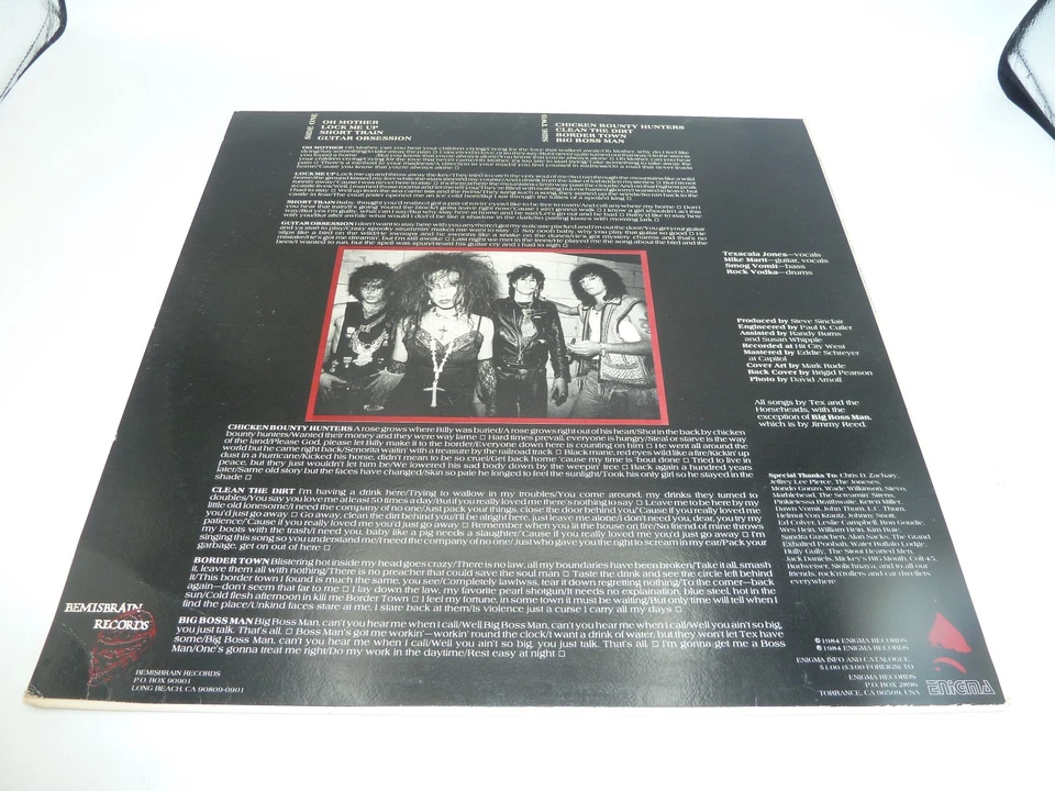 TEX AND THE HORSEHEADS 1984 Self-Titled Vinyl LP Enigma 1st Press Cowpunk L.A. - Image 2 of 3