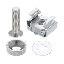 50 Pcs Cage Nuts, M5 x 18mm Steel Rack Mount Zinc Nuts for Cabinets Shelves
