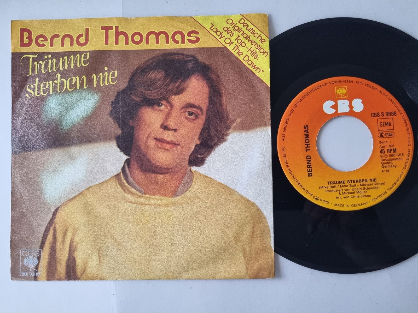 Bernd Thomas - Träume sterben nie 7'' Vinyl/ CV Mike Batt - Lady of the dawn