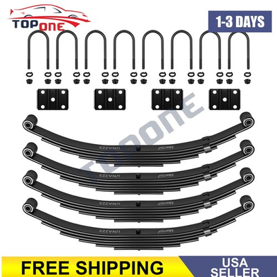 #ad 7000lb 7K Tandem Trailer Axle Suspension Kit 3500lbs 6 Leaf Springs U bolt Kit $169.99